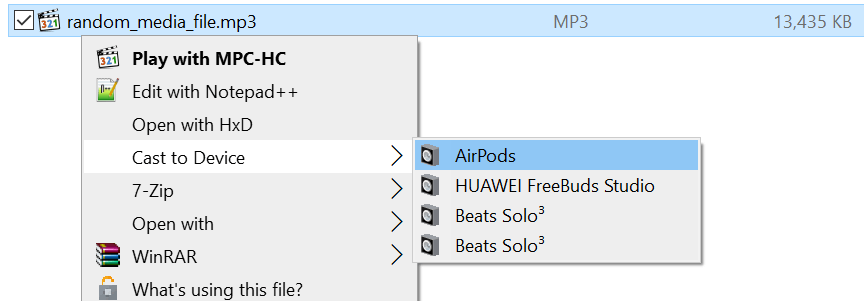 Unwanted devices in the menu